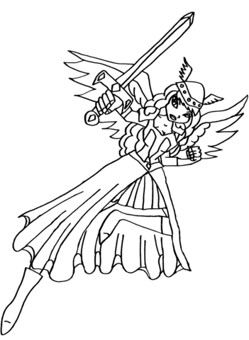 Winx Club Valkyria Coloring Page